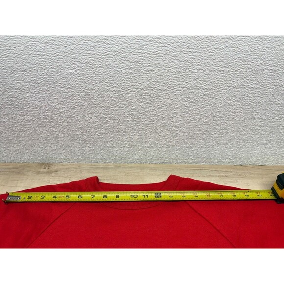 Vtg Alore Womens Short Sleeve Red Sweatshurt Fleece Inside Size: L - Picture 5 of 7